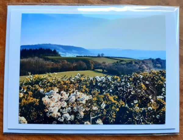 Hawthorn and Hills Greetings Card - blank inside.