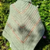 The Woodland Shawl - Soft, green with mottled brown stripes - Image 5