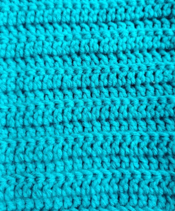 Turquoise Blue Crochet Hood - simple, no tassels, unisex - Image 3