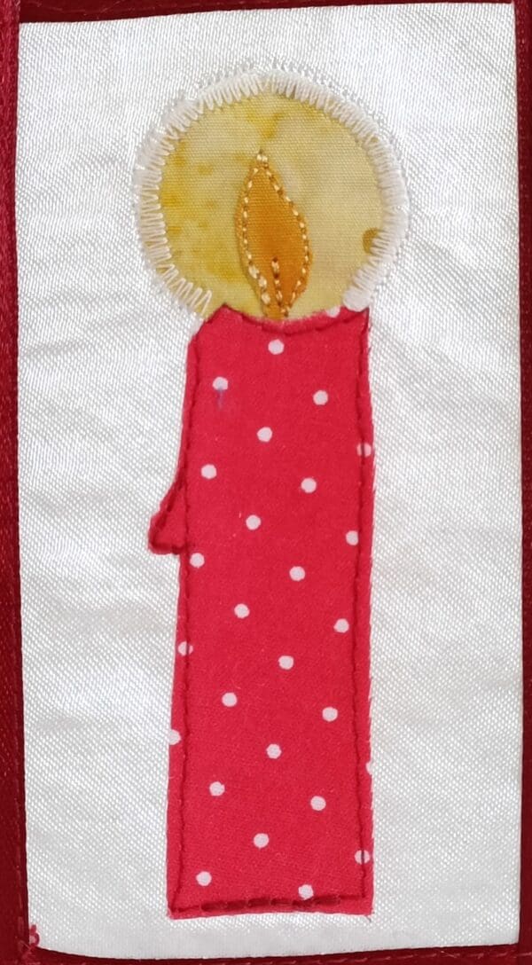 Original textile candle greetings card - Image 3