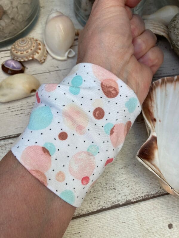 Slip on pastel cuff bracelet perfect wrist covering - Image 3