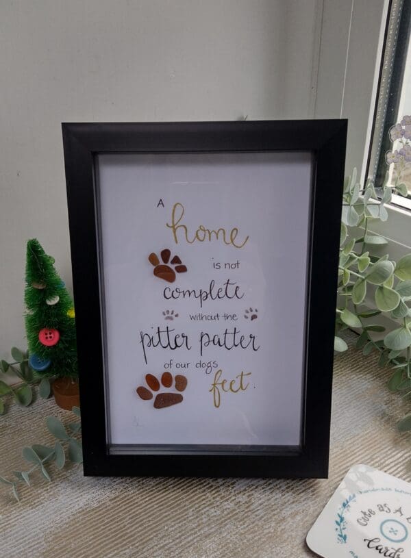 Pawprint seaglass picture - Image 2