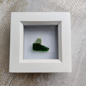 Seaglass and sea pottery fishing boat picture