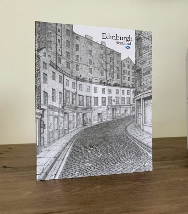 Victoria Street Edinburgh, Folded Blank Card, Scotland