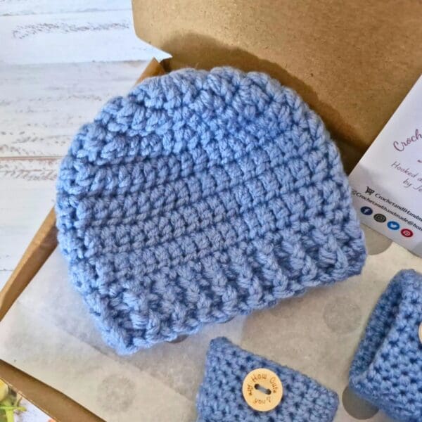 Baby Hat and Booties Set - Sizes Newborn to 6 Months - Image 5