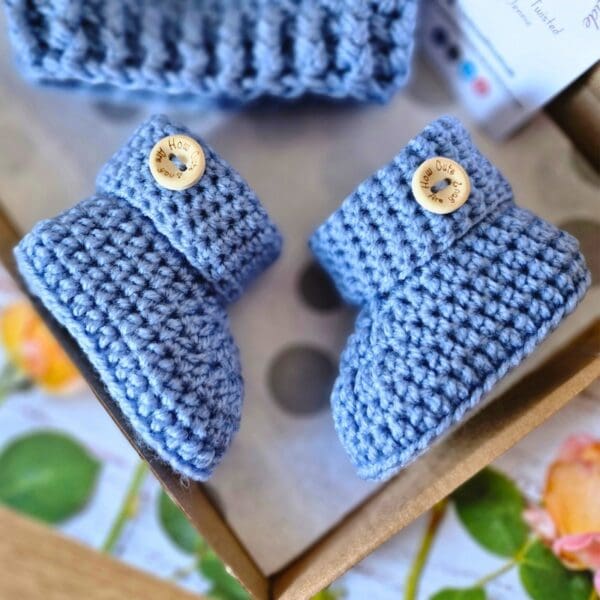 Baby Hat and Booties Set - Sizes Newborn to 6 Months - Image 4