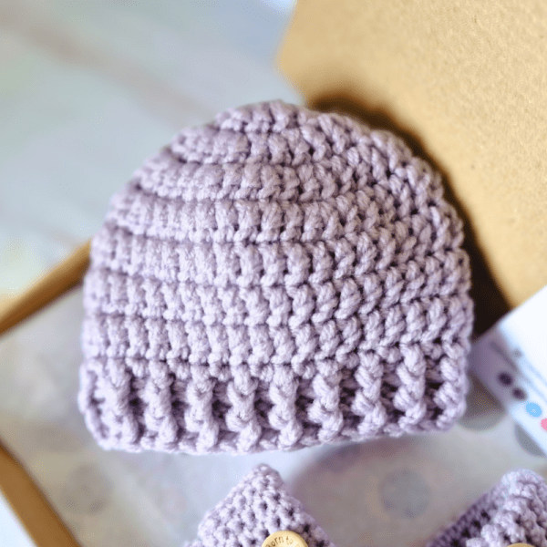 Baby Gift Set with Beanie Hat and Booties - Sizes Newborn to 6 Months - Image 4