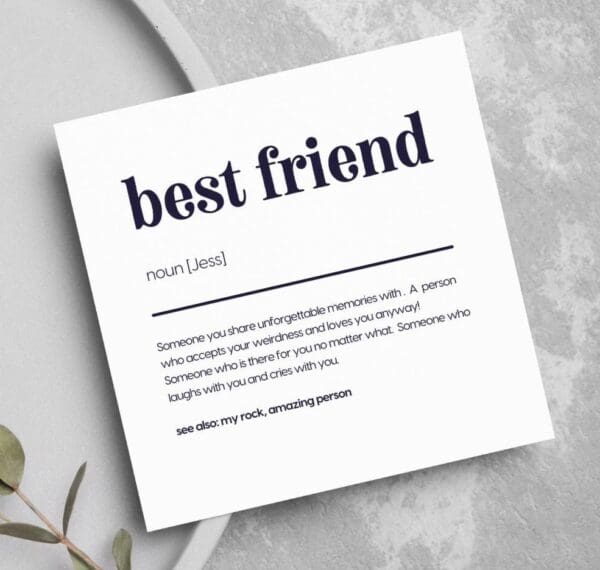 Bsl card, best friend card, Thank You Card, British sign Language, best friends birthday, BSL, Deaf Awareness, wall art, bsl gift, bestie