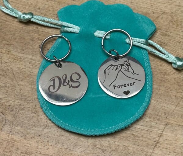 Pinkie promise, forever keyring, best friend keyring, boyfriend gift, girlfriend gift, personalised, engraved name, couple gift, set of 2