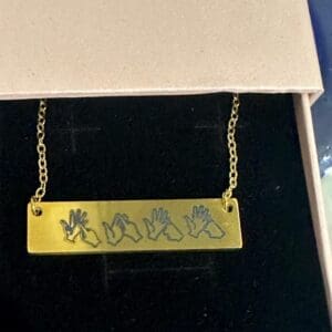 BSL name, Personalised Jewellery, bsl gift, deaf, teacher gift, tod, CSW gift, TA gift, slt gift, best friend, gift for mum, necklace