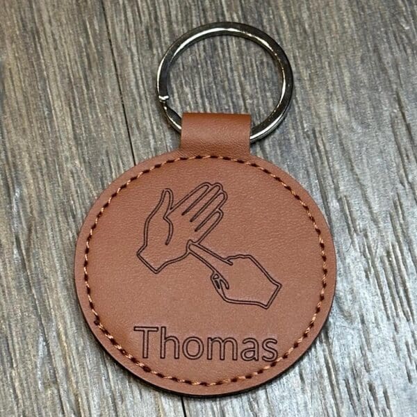 bsl keyring, personalised, british sign language, keychain, birthday, bsl name, for her, for him, fingerspelling, BSL gift, Engraved,