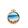 Hand embroidered sea and shoreline 4cm brooch - Image 4