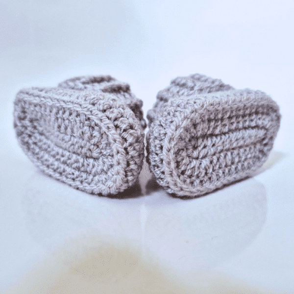 Cuffed Baby Booties Crochet In Sizes Newborn, 0-3 and 3-6 Months - Image 5