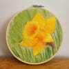 Spring Daffodil hand embroidered 6 inch wall hanging hoop - Image 3