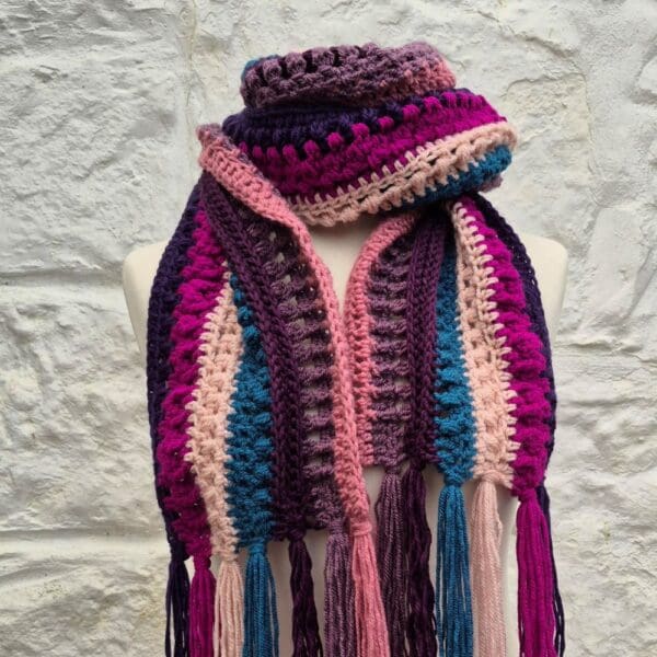 funky crocheted scarf