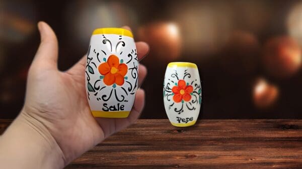 Final Pair of Exquisite Hand-Painted Italian Salt and Pepper Shakers – Limited Edition