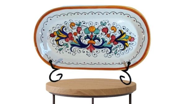 Final Piece: Stunning Handcrafted Raffaelesco Ceramic Platter from Deruta, Italy