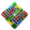 rainbow celtic maze stained glass suncatcher