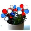 Plant Stick Heart or Patriotic Flower or Rainbow Flower Stained Glass Suncatcher - Image 3