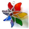 Rainbow stained glass suncatcher pinwheel windmill