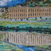 High quality print of textile art collage of Chatsworth House - Image 4