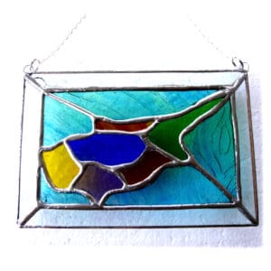 Cyprus stained glass map suncathcer Cypriot country island