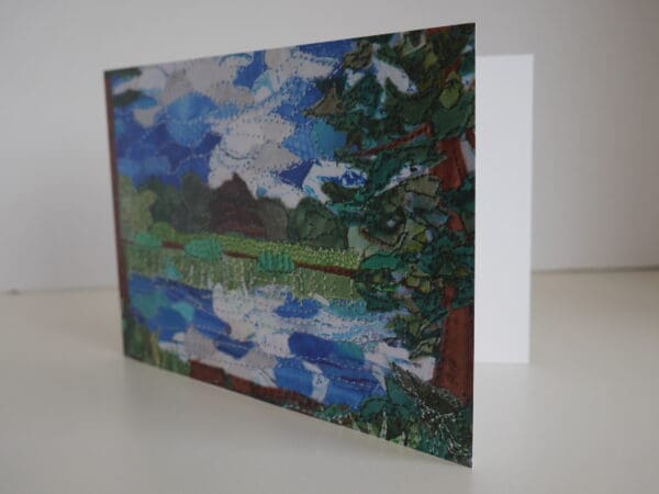 Mill Pond in summer greetings card - Image 2