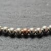 A 3mm beaded sterling silver and rose gold filled bead bracelet