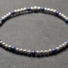 A 3mm beaded sterling silver and Swarovski crystal pearl bracelet