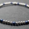 A 3mm beaded sterling silver and Swarovski crystal pearl bracelet