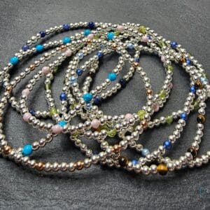 Piera sterling silver bracelet with semi precious stones