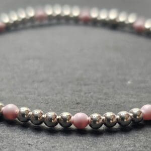 Piera sterling silver bracelet - Pastel Pink Swarovski