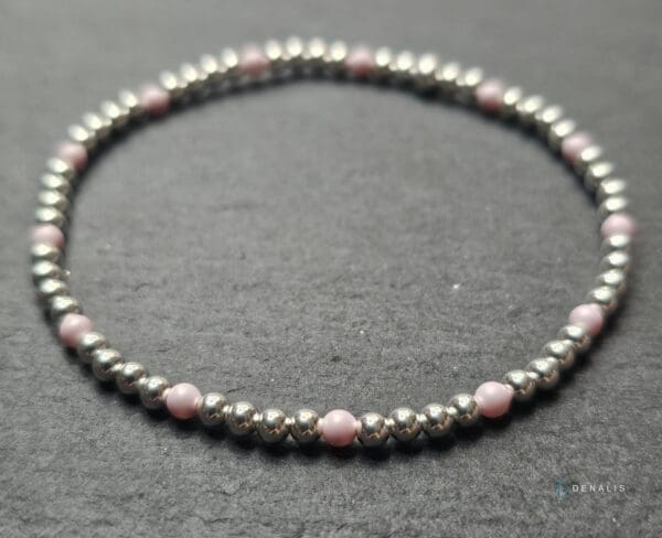 Piera sterling silver bracelet - Pastel Pink Swarovski - Image 2