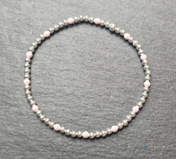 Piera sterling silver bracelet - Pastel Pink Swarovski - Image 3