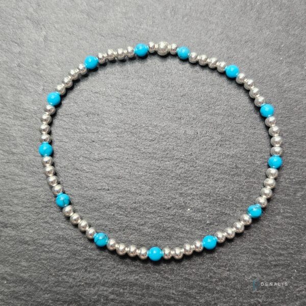 Piera sterling silver bracelet - Turquoise - Image 3
