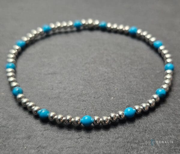 Piera sterling silver bracelet - Turquoise - Image 2