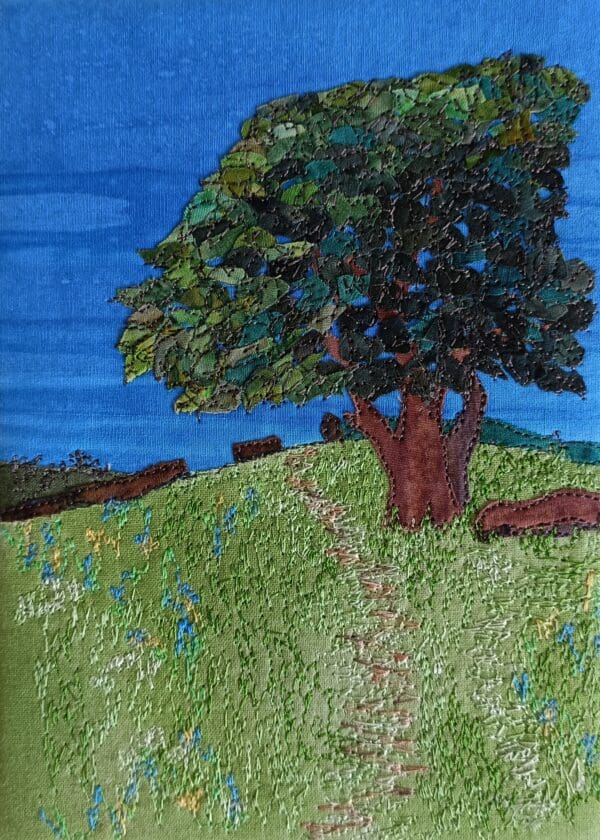 Oak tree in summer greetings card - Image 3