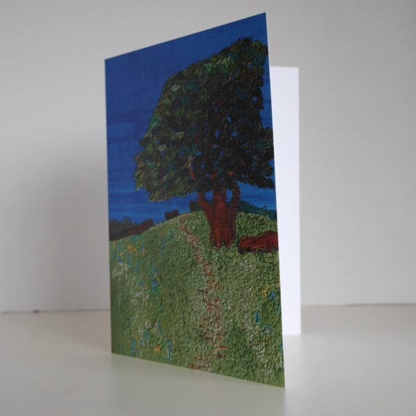 Oak tree in summer greetings card - Image 2