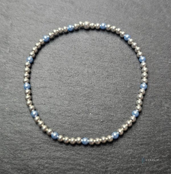 Piera sterling silver bracelet - Pastel blue Swarovski - Image 3