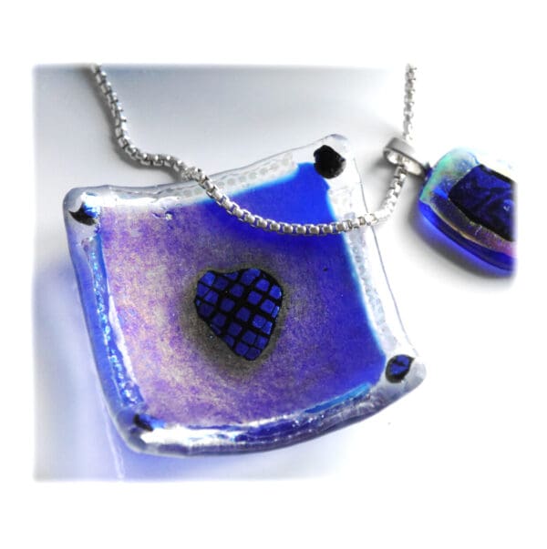 Ring Earring Fused Heart Glass Dish Red Blue or Cranberry £7.75 - £8.75 - Image 3