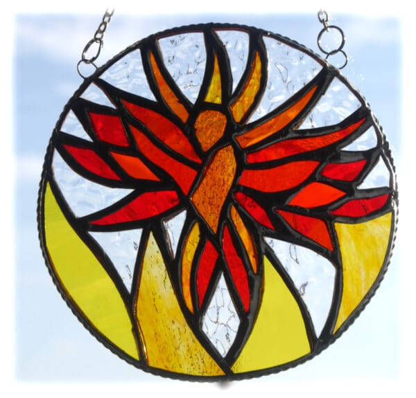 Phoenix Stained Glass Suncatcher Handmade - Image 2