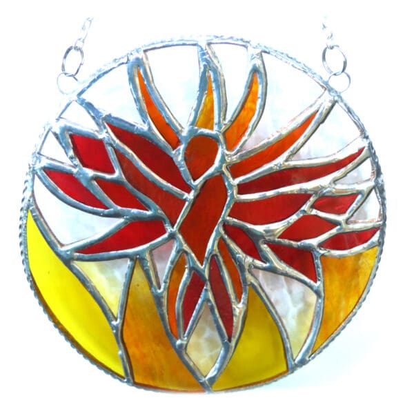 Phoenix Stained Glass Suncatcher Handmade - Image 4