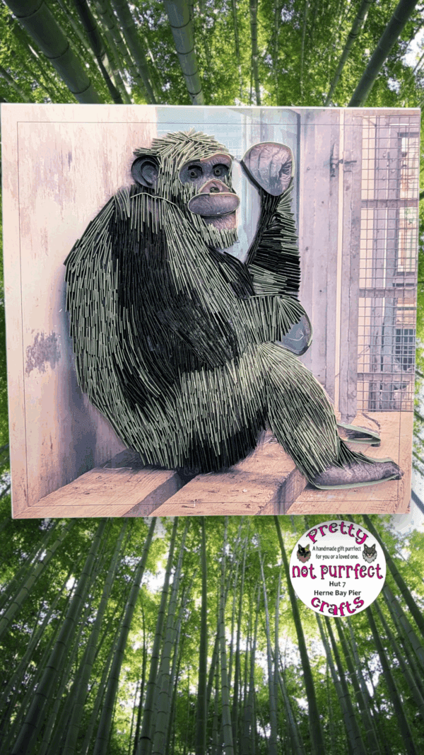 Quilled Chimpanzee from Wingham - Image 2