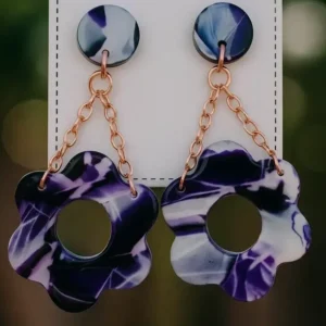 Midnight bloom earrings