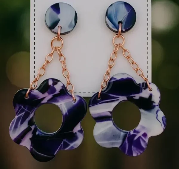 Midnight bloom earrings