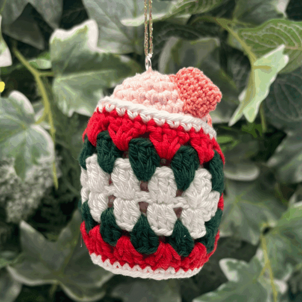Crochet Pattern to Make A Pig In A Granny Square Blanket Christmas Decoration - Image 3