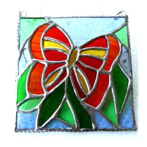 butterfly picture stained glass suncatcher