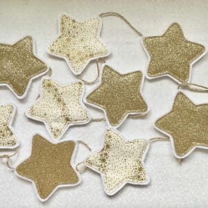 Christmas Gold Star Garland