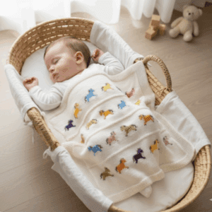 Knitting Pattern-Little Pony Blanket, Aran