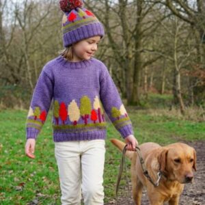 Knitting Pattern- Child's Tree Sweater, 2-10 years, Aran